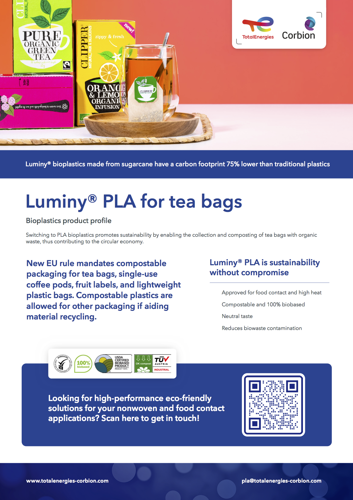 Luminy PLA for Tea bags